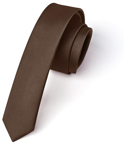 Enlision brown Tie Silk Skinny Ties For Men Solid Color Slim Necktie Classic Formal 4cm Tie For Wedding Party Business