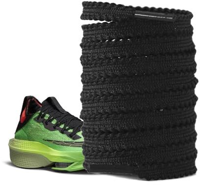 UamGlsob Lacci per scarpe da corsa Nike AlphaFly 3, stringhe da sportive laccio di ricambio per laufschuh, sneaker shoe laces uomo e donna (Black, 54/140cm)