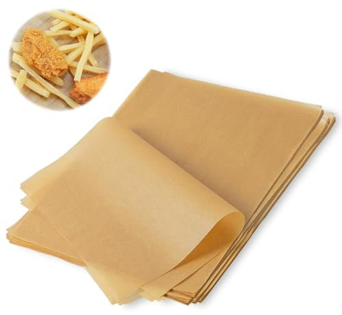 50PCS Baking Paper, Parchment Paper for Baking, Greaseproof Paper Sheets, Baking Parchment, ParchmentSheets Non Stick, Burger Baking(15x20cm)