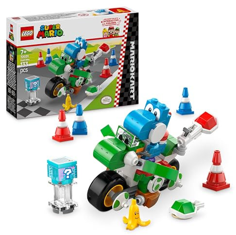 LEGO Super Mario: Mario Kart – Yoshi Bike Set, Building Toy for 7 Plus Year Old Boys & Girls, with Character Figure for Independent Play, Birthday Gift Idea for Gamers 72031