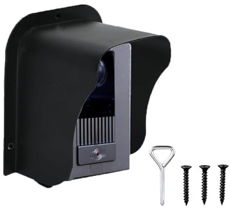 RingDoorbell Rain Cover Weatherproof Protection, Large Metal Ring Doorbell Protector, Steel Doorbell Weather-Blocking Cover, for Ring Video Doorbell Waterproof Cover, Camera Doorbell Cover