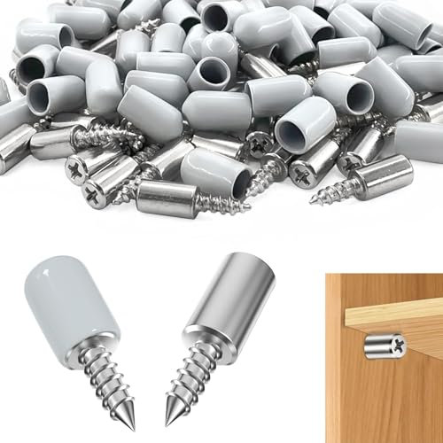 60 Pièces Taquet Etagere, Support Étagère,Consoles pour étagères Pour Bibliothèque, Armoire, Meubles (Argent)