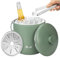 Ice Bucket - 3L Large Ice Bucket for Parties & Cocktail Bar, Stainless Steel Ice Cooler with Lid & Tongs, Retro Style Ice Bucket for Freezer & Drinks