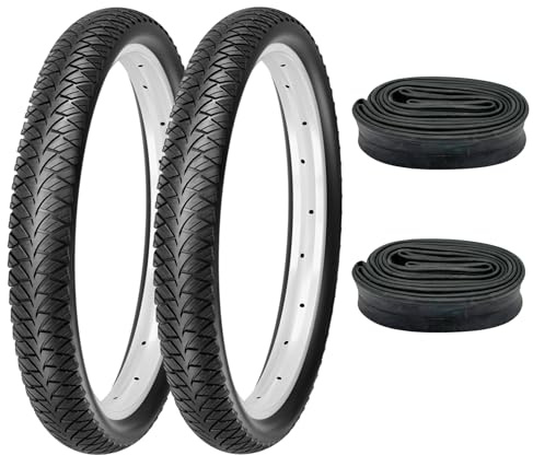 F24 Tyre 2er Set Fahrradreifen 18x1,75 Zoll 47-355 mit AV Schläuchen