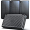 63200mAh Solar Power Bank, Wireless Powerbank mit 3 Solarpanel Faltbar, 22.5W PD Schnellladung, 5 Anschlüsse, 5 Ausgängen, Flashlight, Display, Solar Akku Powerbank Groß für Camping Outdoor (Schwarz)