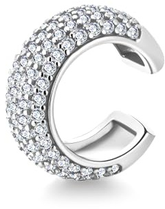 ALEXCRAFT Ear Cuff Orecchini Donna con Zirconi Fake Piercing Orecchini Clip Senza Buco Finti Cartilagine Huggie Ciliegia