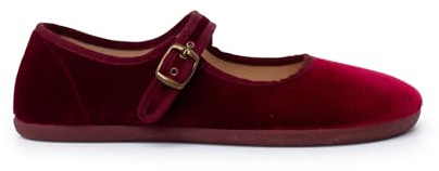 Pisamonas Ballerine con Cinturino Donna Barefoot Velluto Fibbia Misurare 39 Colore Bordeaux