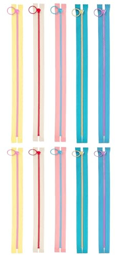 TAKONE Reißverschluss 15cm & 20cm Set – 20 Stück 3# Harz Zipper in Bunte Farben – Ersatz & Universal Reißverschluss Für Kleidung, Tasche, DIY Nähen