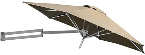 Patio Umbrella Outdoor Table Umbrella Parasol Outdoor Wall-Mounted Patio Umbrella, Stronger Frame Outdoor Umbrella With 8 Ribs, Aluminium Tilting Sunshade Market Umbrella Garden Umbrell,A-8.2ft/2.5M
