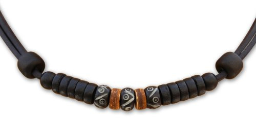 HANA LIMA Lederkette ohne Anhänger Halskette Leder Herren Damen Surferkette