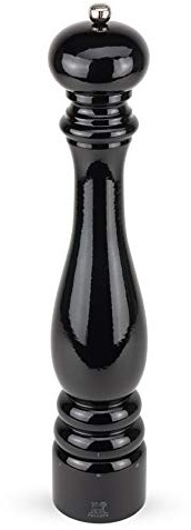 Dekomiro Peugeot Paris Pfeffermühle 23768 mit u-Select schwarz 30 cm Geschenkset mit 20 gr. Tellicherry-Chili-Pfeffer