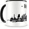 Samunshi® Berlin Skyline Tasse Kaffeetasse Teetasse H:95mm/D:82mm schwarz