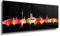Glasbilder Glasbild Skyline München - Acrylglas - Neon (div. Größen) - Kunst Druck auf Acrylglas 20x50cm