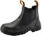 SAFETOE Water Resistant Safety Work Boots [CE Certified] - 8025 Free Sock S3 Site Safety Shoes with Lightweight Wide Fit Steel Toe Cap, Black Waterproof Slip On Dealer Work Boots for Men & Women Size