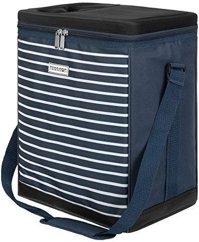 anndora Kühltasche 32 Liter Navy blau weiß
