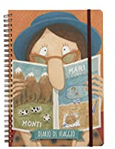 Agenda Viaggiatore - Budget, Check-list, Alloggi, Itinerari di Viaggio e Note Giornaliere, 16 x 23 cm, Apertura a 360°, Chiusura con Elastico, Copertina Plastificata, 64 pagine. Tema: Mari e monti
