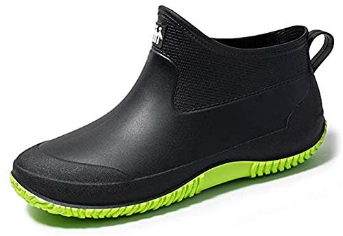 Lyuu Gartenschuhe Unisex Gummistiefel Regenstiefel Wasserdicht Leicht Outdoor Spaziergang Kurz Stiefeletten Herren oder Damen (B-Grün, numeric_44)
