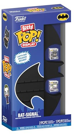 Funko Bitty Pop! Display: Bat-Signal - Batman and The Joker and Can Display A Total of 18 Characters und eine Überraschungs-Mini-Figur - 0.9 Inch (2.2 cm)