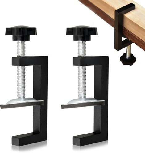 2 Piezas Abrazaderas en C, Sargentos de Apriete Metal Abrazadera de Tornillo de Acero al Carbono Sargentos Abrazaderas de Mesa, Rango de Sujeción de 10-57 mm