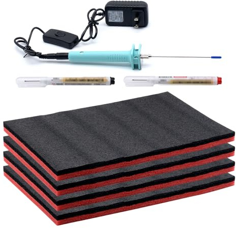 4 Stück 40 * 30 * 2.5CM Precision Defined Werkzeugkiste Schaumstoff,Schaumstoffeinlage Werkzeug,Schaumstoff Werkzeugeinlage,- EinsäTze FüR Koffer, Werkzeug-Schaumstoff (40×30×2.5CM)