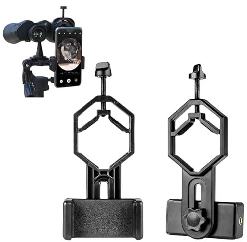 GNHG Adattatore Universale Smartphone per Binocolo, Telescopio, Monoculare, Microscopio – Supporto Telefono 360° Rotabile