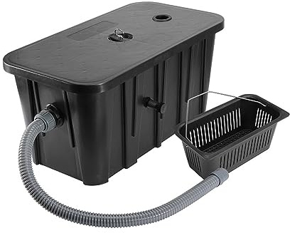 Fettavskiljare, vatten-oljefilterseparator med 1 toppinlopp, kommersiell PP-oljeoljefilterseparator med 1 toppinlopp, kommersiell PP-olje-vattenseparator för restaurang med avtagbara bafflar