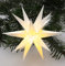 GURU SHOP LED Ministern Baltasar für Innen, Außen - Weiß/Komplettset mit Trafo 230 V, Kunststoff, 18x18x18 cm, Weihnachtsstern, Adventsstern