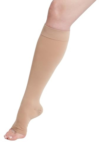 Medilast - Media Corta sin Puntera - Compresión Clase II (22–29 mmHg) - Calcetín Compresivo para Varices, Piernas Cansadas o Hinchazón - Fácil Colocación - Confort y Adaptabilidad - 1 Unidad