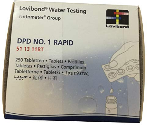 Recambio tabletas reactivo medición Cloro Libre DPD 1 Lvd. Recarga 250 UD Rapid/Manual. 51 13 11BT