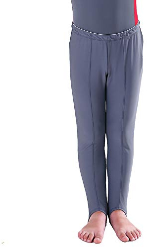 Mens and Boys Gymnastics Pants Leotard Youth Ballet Tights Stirrup Pants for Dance Yoga Practice Athletic Gray