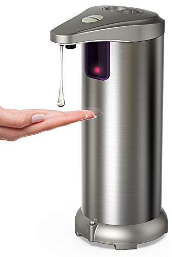 slicillo Infrared Automatic Soap Dispenser Soap Sensor Dispenser, Stainless Steel Touchless Soap Dispenser with Waterproof Base for Bathroom Kitchen Hotel