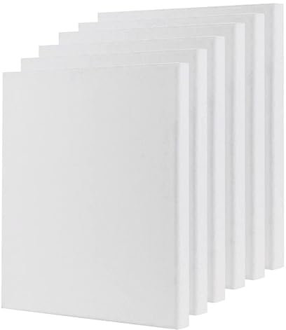Holdfiturn 6PCS Blank Canvas A3(30X40cm) Artist Canvas Panels Board 100% Cotton Blank Canvases