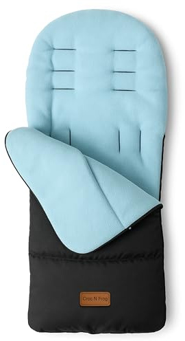 CrocnFrog - Saco de dormir universal para cochecito, cochecito, cochecito y cochecito, viene con forro polar cálido y suave, resistente al agua y al viento para proteger al bebé