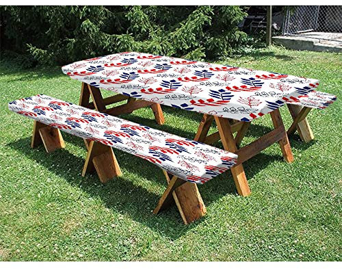Palm Leaves - Mantel ajustable de poliéster para mesa de picnic y banco, 72 pulgadas, fondo de plantas tropicales de la selva, para fiestas de picnic al aire libre, 28 x 72 pulgadas