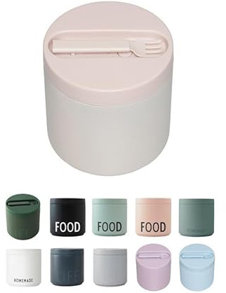 Design Letters Termobehållare för Mat | Lunchlåda för Vuxna | Dubbelväggig Isolerad Matlåda | BPA-fri | Termoskål för Varm Mat To Go | 530 ml