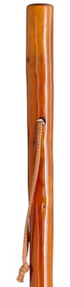 Stock-Fachmann® Wanderstock Pilgerstock Treiberstock Marschierer Hellbraun Lackiert Aus Kastanienholz Mit Handschlaufe Und Bergstockspitze Länge Wählbar Belastbar Bis 100kg