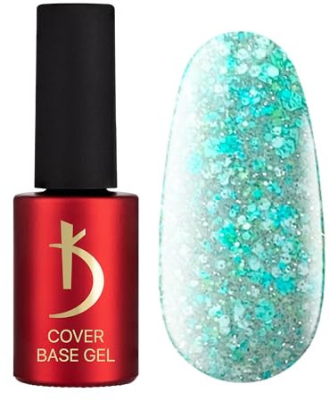 Kodi Professional Base Coat - Capa Base Esmalte Semipermanente - Cover Base Gel Transparente - Crystal Drops Reflective Flakes - 12 - Base Coat Semipermanente Brillo para Uñas UV LED - 7 ml