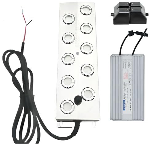 Nebulizador ultrasónico, generador de Niebla de 10 Cabezales con nebulización/boya rápida, máquina de Niebla de 6 kg/h, protección Independiente de la Boquilla, para Jardines/paisajes Artificiales