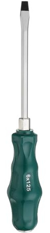 sourcing map SL6 Flat Head Screwdriver 8.9 Magnetic Demolition 4.9 CR-V | Slotted Screwdrivers,with Ergonomic Handle,for DIY Repairing,Green