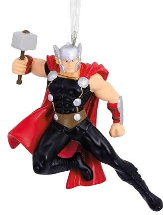 Hallmark Thor Ornament, MARVEL Tree Decoration, Disney Hanging Ornament, Hanging Ornament, Gifts for Christmas, Superhero, Comic Books