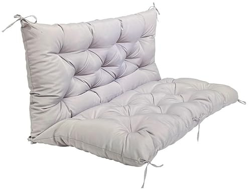 Cojines de asiento para columpio de exterior con respaldo, cojín de asiento de 4 pulgadas de grosor para banco de jardín, patio, repuesto de muebles de salón, sillón, colchonetas para césped,