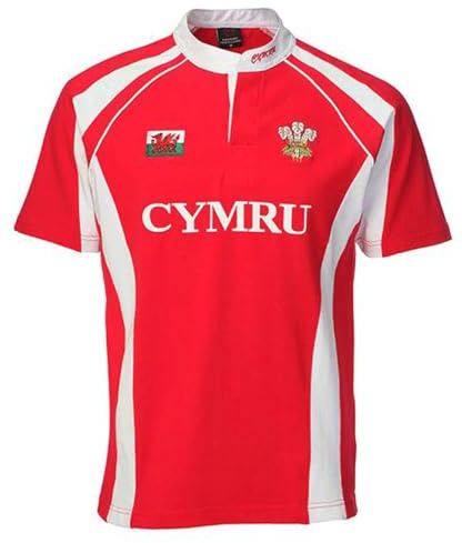 Manav Adult Haka Welsh Wales Rugby Shirt Premium Quality Cotton Casual Top Breathable Durable Performance Shirts Gifts for Men Red