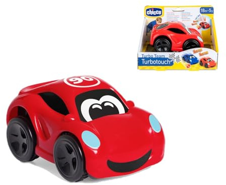 Chicco Turbo Touch Auto de Carreras, Coche de Juguete para Niños, con Sonidos Realistas, Efecto Vibrante, Alcance hasta 8 Metros, Coche Deportivo, Color Rojo, Coches de Juguete para Niños, 2 Años+
