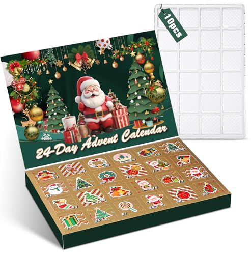 Humyoun 10 scatole vuote per calendario dell'avvento natalizio, 2025, scatole per calendario dell'Avvento fai da te, per riempire il conto alla rovescia di Natale, ornamento per adulti, regali e