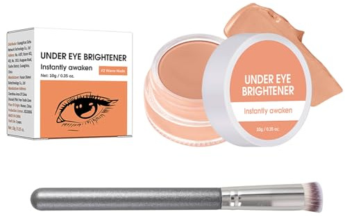 Concealer Augenringe Entfernen, Under Eye Brightener mit Pincel, Color Corrector Abdeckstift Gesicht für Strahlenden Blick, Wasserfest & Langanhaltend, Pflegend, Augenpflege Farbkorrektor(#2Warm Nude)
