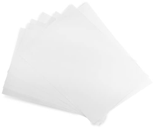 Netuno 50x Weiß Transparentpapier DIN A4 210 x 297 mm 160g Papier durchsichtig bedruckbar transparentes Druckerpapier zum Zeichnen Basteln Drucken Scrapbooking DIY-Karten Hochzeit Geburtstag Taufe
