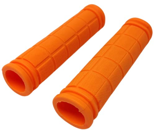 WS UK 2 x Bike Handle Grips for Bicycle Handlebars [Orange]