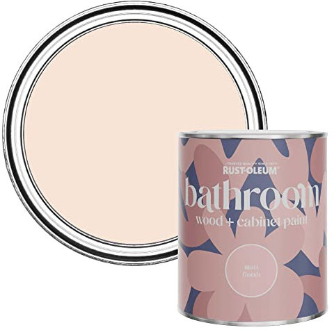Rust-Oleum Pink Moisture Resistant Bathroom Wood and Cabinet Paint in Matt Finish - MELROSE 750ML