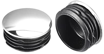 sourcing map Lot de 4 capuchons de poteau de clôture ronds en acier pour garde-corps, 40 x 38 x 18 mm (diamètre x profondeur x hauteur)