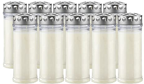 Kimiza Grabkerze, Dauerbrenner, 4 oder 7 Tage Brenndauer, incl. 1x Kimiza Stabfeuerzeug zu jeder Bestellung (24x7 Tage Silberdeckel)